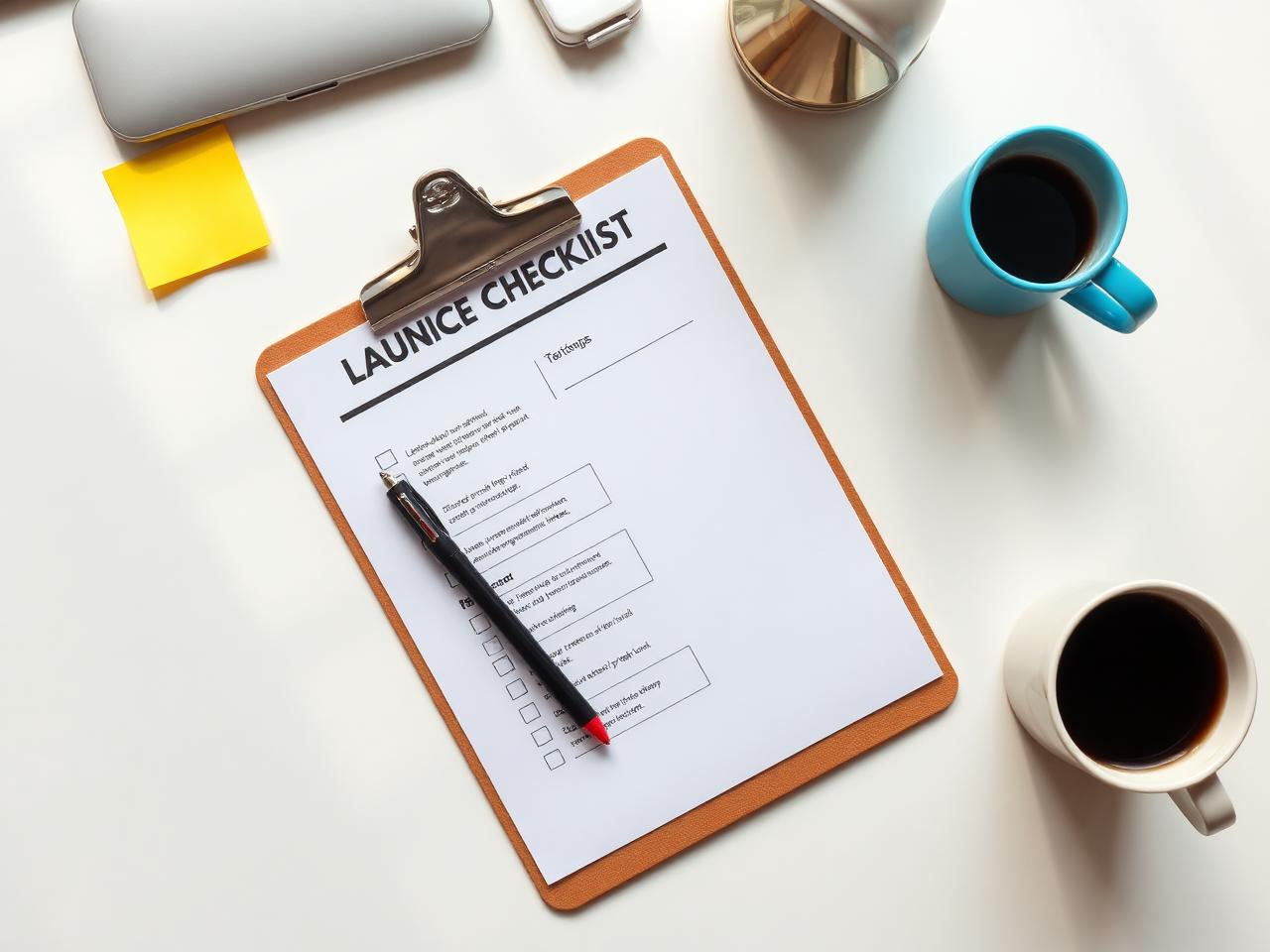 Marketing checklist illustration