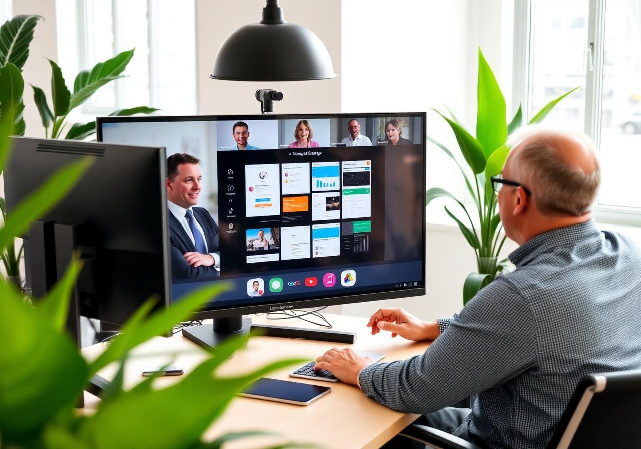 Marketing strategy review on a video call